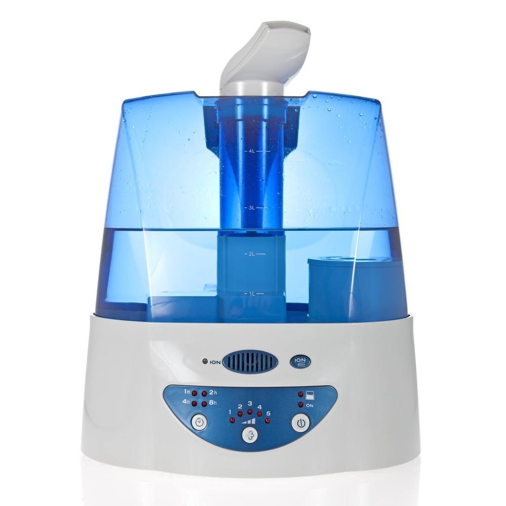 Humidifier with ionic air purifier isolated on white background