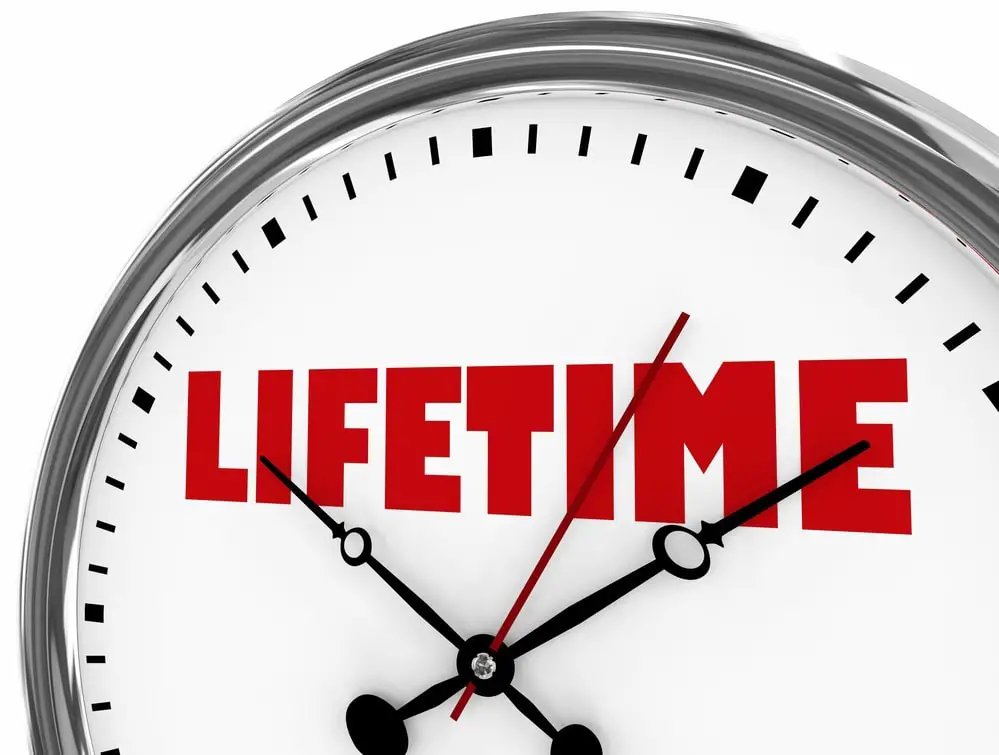 Lifetime Entire Run Long Term Clock Time 3d Illustration