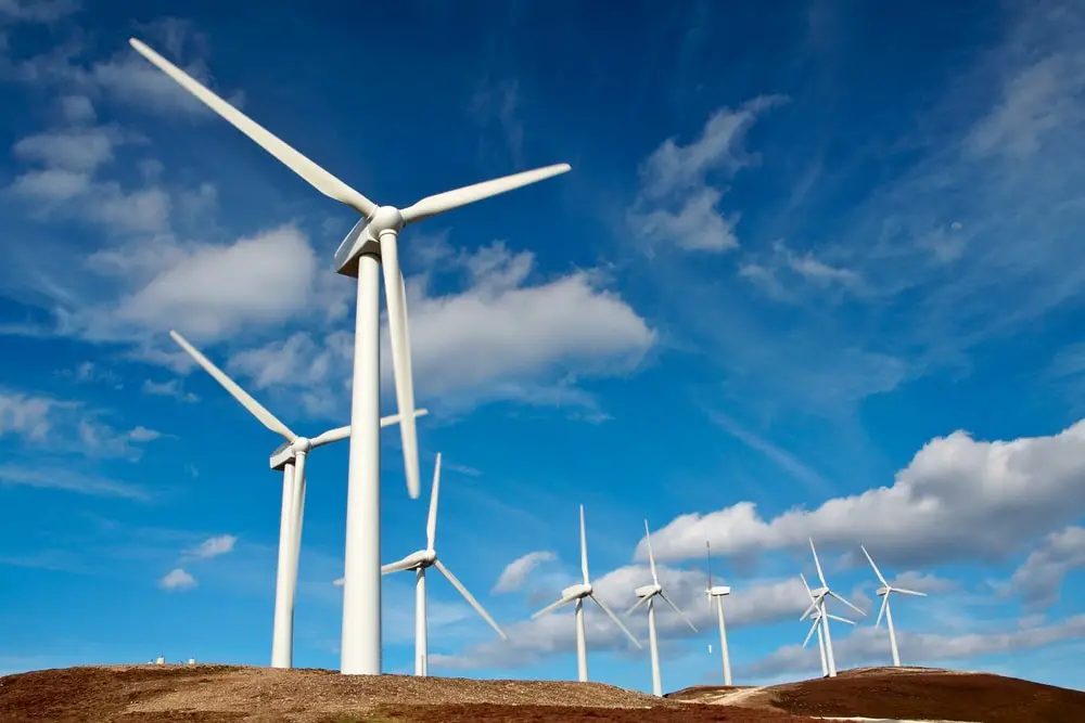 Wind turbines farm