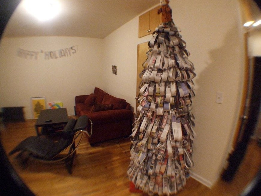 Newspaper Christmas Tree