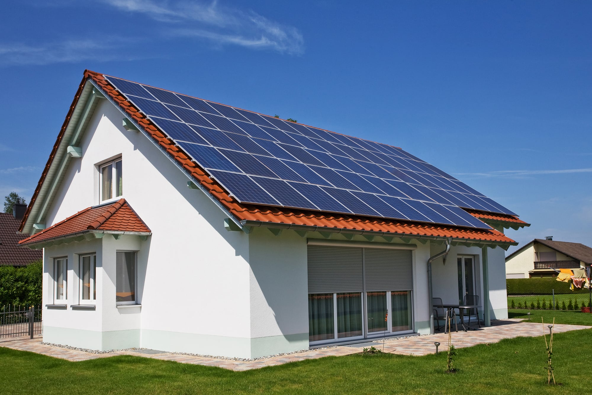 Solar Panel alternative energy on the roof