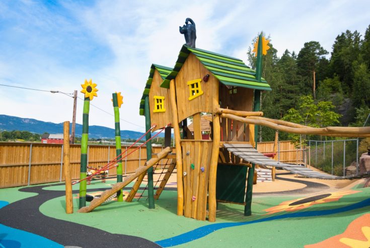 Big colorful children playground equipment