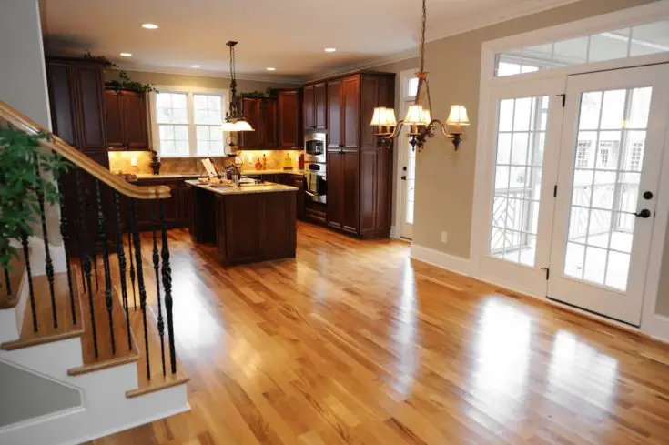 Domestic Kitchen with hardwood floors