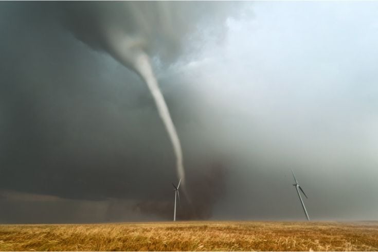 Tornado in the American plains
